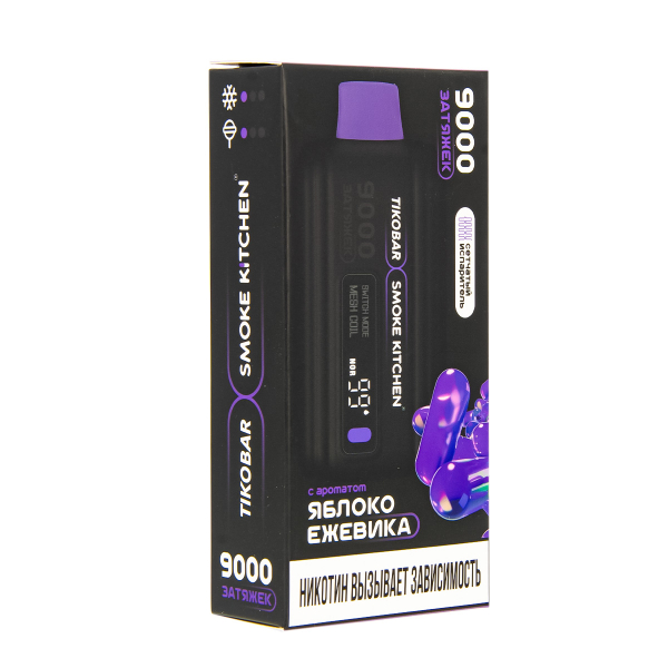 Электронка Tikobar X Smoke Kitchen Solo Яблоко Ежевика 9000 тяг в Нижнем Новгороде