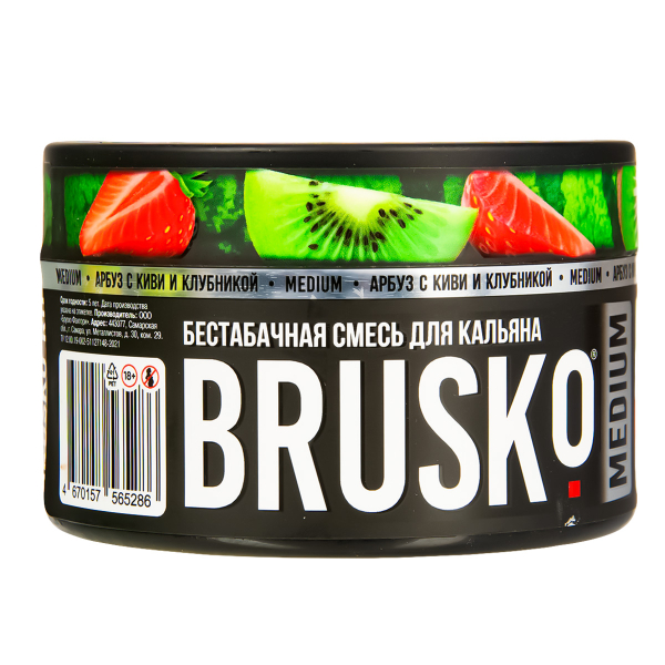 Бестабачная смесь Brusko Medium Арбуз С Киви И Клубникой 250 грамм в Нижнем Новгороде