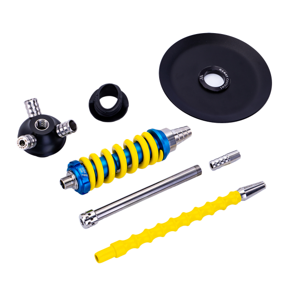 Кальян Mamay Customs Coilover Micro Сине Жёлтый в Нижнем Новгороде