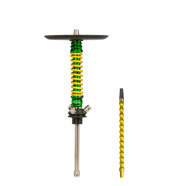 Кальян Mamay Customs Coilovers Mini Зелёный Сплеш Золотой в Нижнем Новгороде