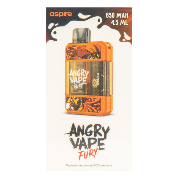 POD-система Brusko Angry Vape Fury 650 Mah Оранжевый в Нижнем Новгороде