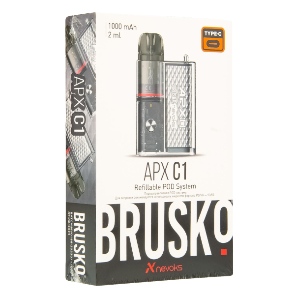 POD-система Brusko Apx C1 Серебристый Кристалл в Нижнем Новгороде
