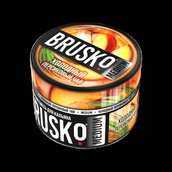Бестабачная смесь Brusko Холодный Персиковый Чай Medium 50 грамм в Нижнем Новгороде