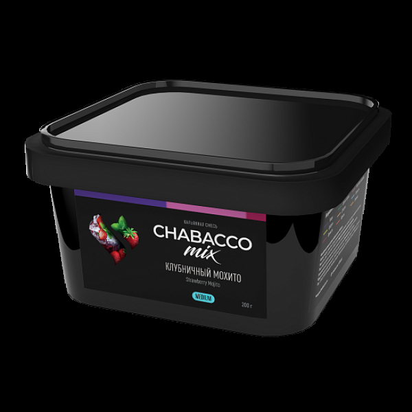 Бестабачная смесь Chabacco Mix Strawberry Mojito Клубничный Мохито  Medium 200 грамм в Нижнем Новгороде