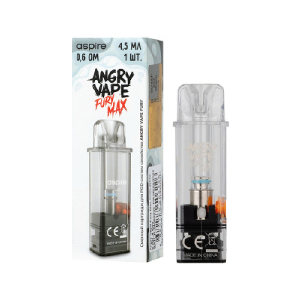 Картридж Angry Vape Fury Max Белый 45 мл 0.6 Ом ( 1 шт.) в Нижнем Новгороде