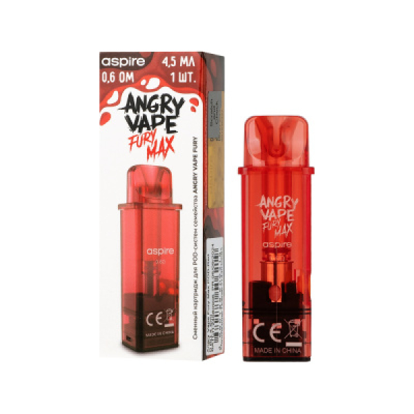 Картридж Angry Vape Fury Max Красный 45 мл 0.6 Ом ( 1 шт.) в Нижнем Новгороде