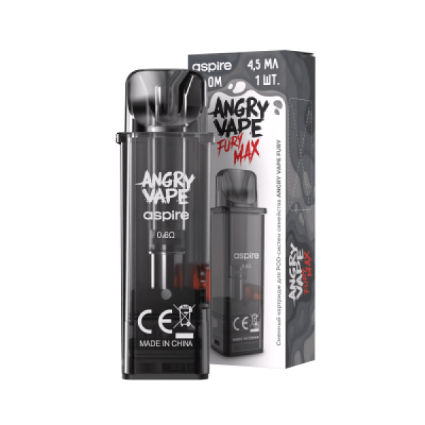 Картридж Angry Vape Fury Max Чёрный 45 мл 0.6 Ом ( 1 шт.) в Нижнем Новгороде