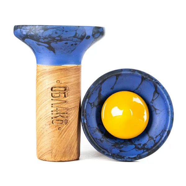 Чаша Облако Flow Yellow On Blue Black Marble в Нижнем Новгороде