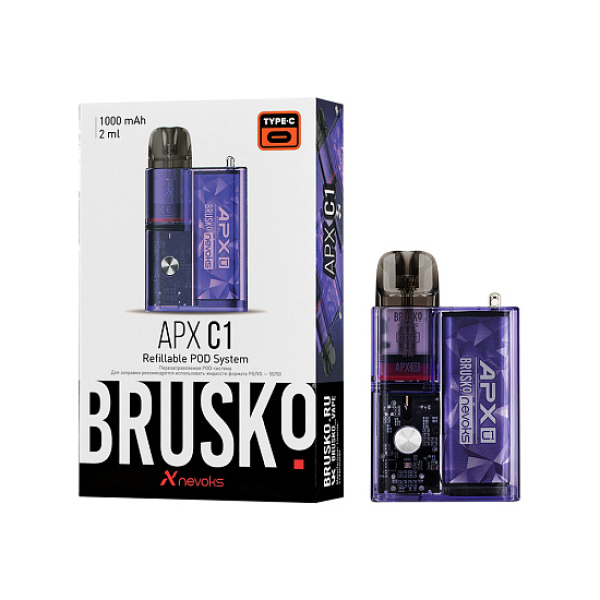 POD-система Brusko Apx      C1 1000 Mah Фиолетовый в Нижнем Новгороде