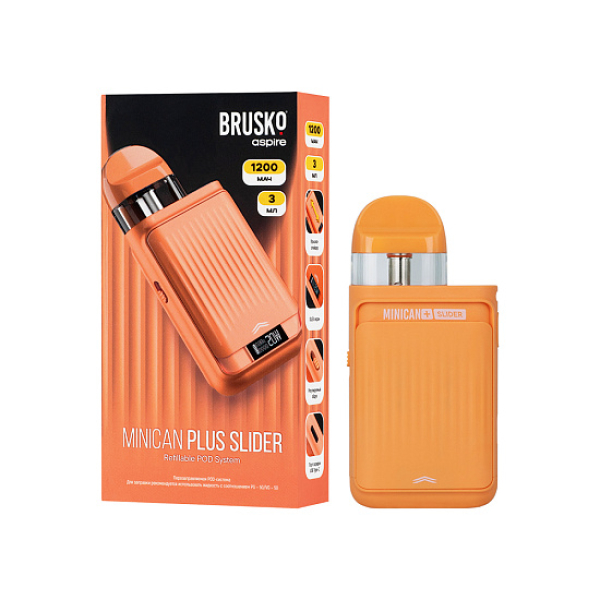 POD-система Brusko Minican      Plus Slider Оранжевый в Нижнем Новгороде