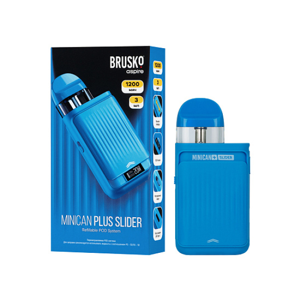 POD-система Brusko Minican      Plus Slider Синий в Нижнем Новгороде