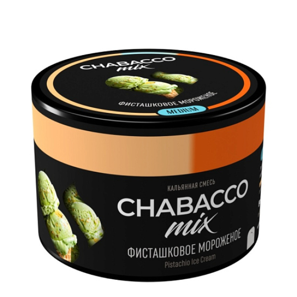 Бестабачная смесь Chabacco Mix Pistachio Ice Cream Фисташковое Мороженое Medium 40 грамм в Нижнем Новгороде