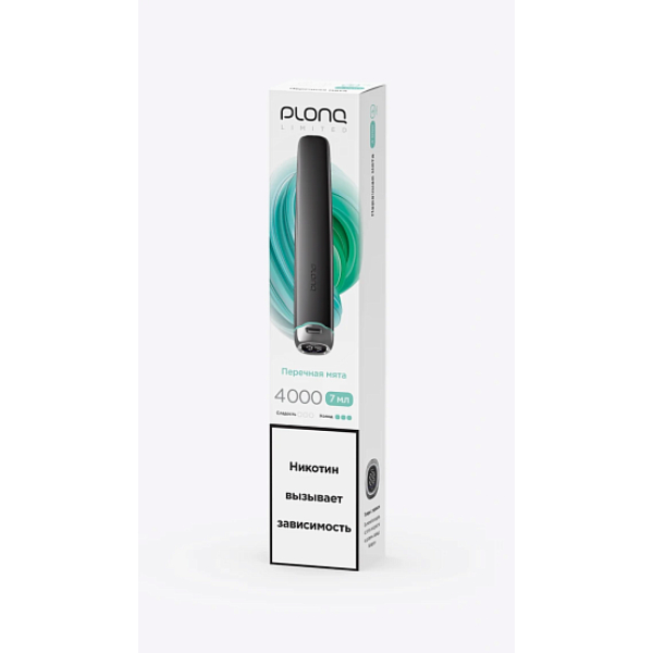 Электронка Plonq Plus Pro Black Перечная Мята 4000 затяжек в Нижнем Новгороде